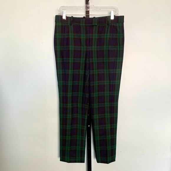 J. Crew Maddie Wool Blend Pants in Blackwatch Plaid Size 4 - Picture 2 of 7